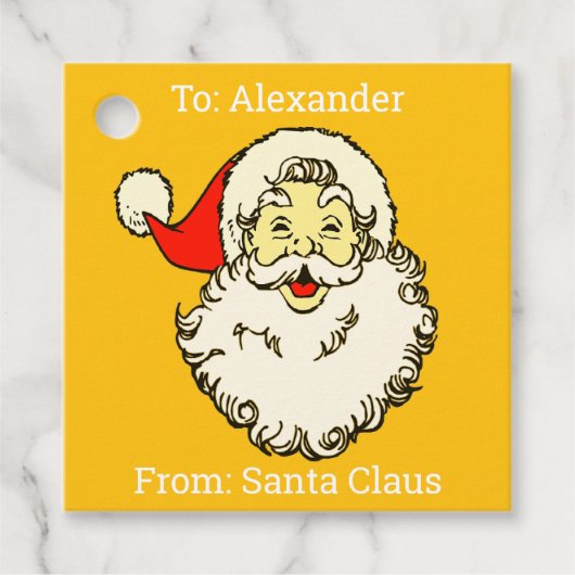 Aangepaste gepersonaliseerde naam Sinaasappel Sint Bedankjes Labels (Voorkant)