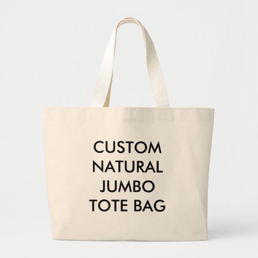 Aangepaste gepersonaliseerde natuurlijke jumbo tas (Voorkant)