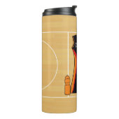 Aangepaste gepersonaliseerde netball thermosbeker (Gedraaid links)