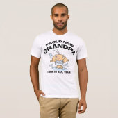 Aangepaste gepersonaliseerde nieuwe opa T-Shirt (Voorkant volledig)