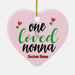 Aangepaste Gepersonaliseerde Nonna Foto Kerst Orna Keramisch Ornament