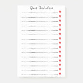 Aangepaste gepersonaliseerde notities met rode har post-it® notes (Voorkant)