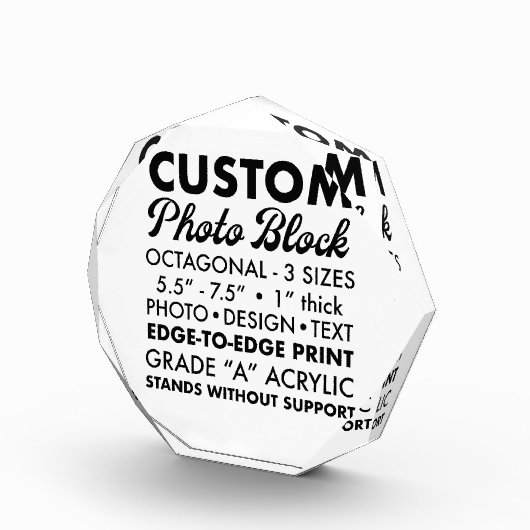 Aangepaste Gepersonaliseerde Octagonale Foto Paper (Rechts)