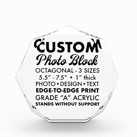 Aangepaste Gepersonaliseerde Octagonale Foto Paper (Voorkant)