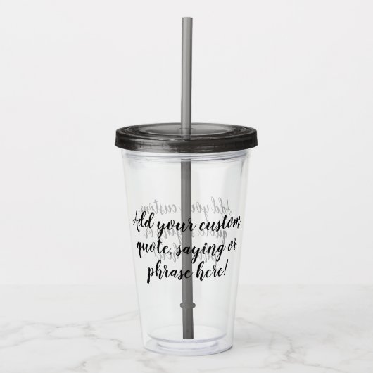 Aangepaste gepersonaliseerde offerte Gezegde Moder Acryl Drinkbeker (Voorkant)