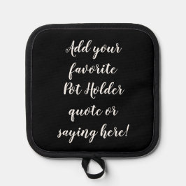 Aangepaste gepersonaliseerde offerte Gezegde Scrip Pannenlap