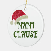 Aangepaste gepersonaliseerde oma Sinterklaas Kerst Keramisch Ornament (Links)