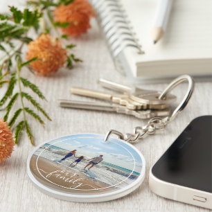 Aangepaste Gepersonaliseerde Onze Familie Foto Sleutelhanger