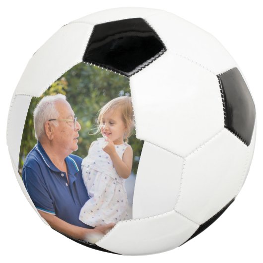Aangepaste gepersonaliseerde opa foto voetbal (Drie kwart)