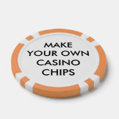 Aangepaste gepersonaliseerde ORANJE POKER CASINO C Pokerchips (Enkel)