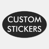 Aangepaste gepersonaliseerde Ovale Stickers Lege S (Voorkant)