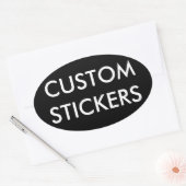 Aangepaste gepersonaliseerde Ovale Stickers Lege S (Envelop)