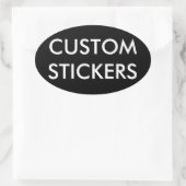 Aangepaste gepersonaliseerde Ovale Stickers Lege S (Tas)
