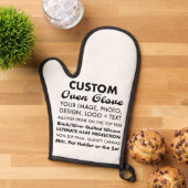 Aangepaste gepersonaliseerde ovenhandschoen / ovenwant (Top down)