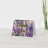 Aangepaste Gepersonaliseerde Paarse Lila Dank u Kaart (Voorkant)