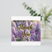 Aangepaste Gepersonaliseerde Paarse Lila Dank u Kaart (Staand voorkant)