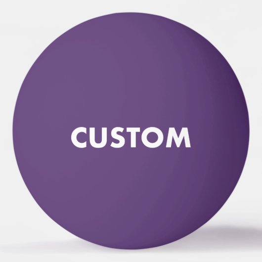 Aangepaste gepersonaliseerde PAARSE tafeltennis Pingpongbal (Voorkant)