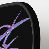 Aangepaste gepersonaliseerde Paarse Tribal Design Pickleball Paddle (Links Detail)