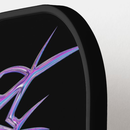 Aangepaste gepersonaliseerde Paarse Tribal Design Pickleball Paddle (Links Detail)