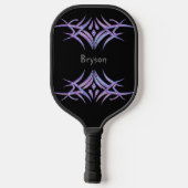 Aangepaste gepersonaliseerde Paarse Tribal Design Pickleball Paddle (Achterkant)