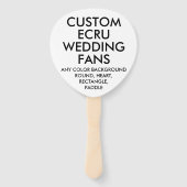 Aangepaste gepersonaliseerde PADDLE ECRU BRUILOFT  Handwaaier (Voorkant)