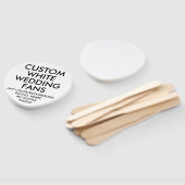 Aangepaste gepersonaliseerde PADDLE WITTE BRUILOFT Handwaaier (Niet-gemonteerd)