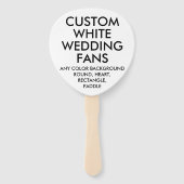 Aangepaste gepersonaliseerde PADDLE WITTE BRUILOFT Handwaaier (Voorkant)