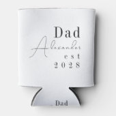 Aangepaste gepersonaliseerde papa minimaal zwart e blikjeskoeler (Voorkant)
