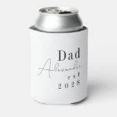 Aangepaste gepersonaliseerde papa minimaal zwart e blikjeskoeler (Blikje Achterkant)