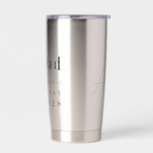 Aangepaste gepersonaliseerde papa minimale zwarte  geïsoleerde drinkbeker (Links)