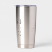 Aangepaste gepersonaliseerde papa minimale zwarte  geïsoleerde drinkbeker (Rechts)
