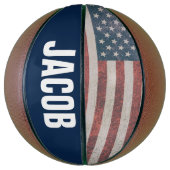AANGEPASTE GEPERSONALISEERDE PATRIOTTISCHE basketb Basketbal (Verticaal)