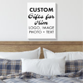 Aangepaste gepersonaliseerde Pet Memorial Wrapped  Canvas Afdruk (Insitu (Slaapkamer))
