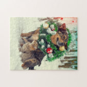 Aangepaste gepersonaliseerde Pet Puzzel Sjabloon Legpuzzel (Horizontaal)