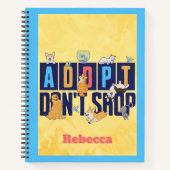 Aangepaste gepersonaliseerde Pet rescue Hond Kat l Notitieboek (Voorkant)