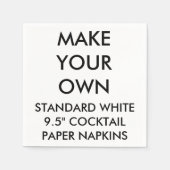 Aangepaste Gepersonaliseerde Plain Cocktail Papier Servetten (Voorkant)