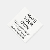 Aangepaste Gepersonaliseerde Plain Cocktail Papier Servetten (Hoek)