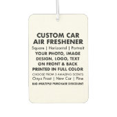 Aangepaste gepersonaliseerde PORTRAIT CAR AIR FRES Luchtverfrisser (Voorkant)