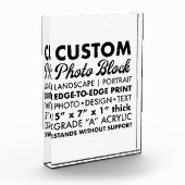 Aangepaste Gepersonaliseerde Portret Foto Papergew (Links)