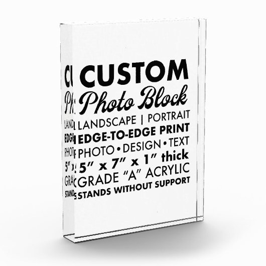 Aangepaste Gepersonaliseerde Portret Foto Papergew (Links)