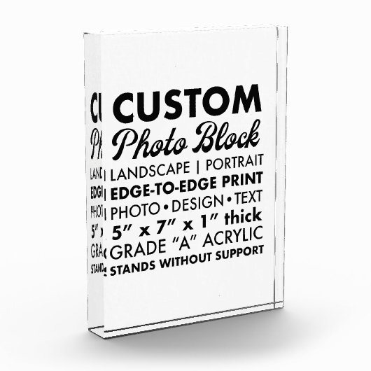 Aangepaste gepersonaliseerde Portret Photo Block 5 Fotoblokken (Links)