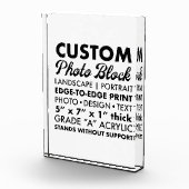 Aangepaste gepersonaliseerde Portret Photo Block 5 Fotoblokken (Rechts)