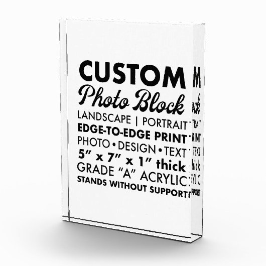 Aangepaste gepersonaliseerde Portret Photo Block 5 Fotoblokken (Rechts)