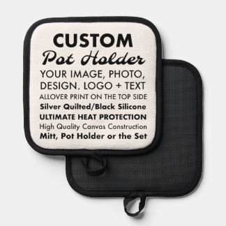 Aangepaste Gepersonaliseerde Pothouder, Siliconen  Pannenlap