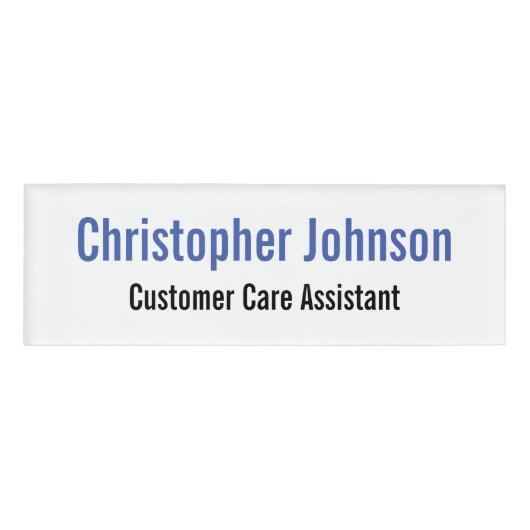 Aangepaste gepersonaliseerde professionele eenvoud naambadge (Voorkant)