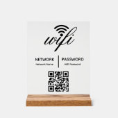 Aangepaste gepersonaliseerde QR-code met WiFi-wach Acryl Bord (Voorkant)