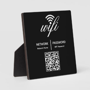 Aangepaste gepersonaliseerde QR-code met WiFi-wach Fotoplaat