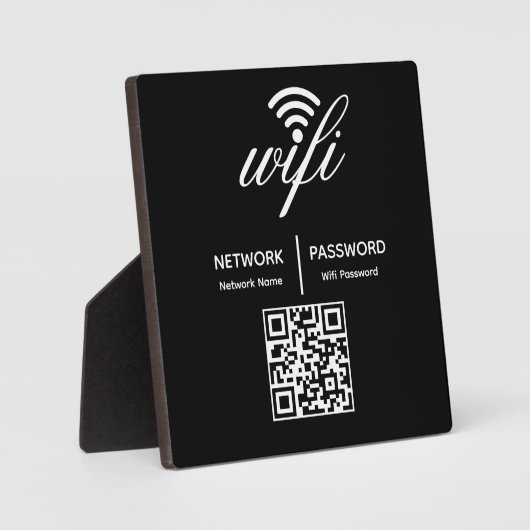 Aangepaste gepersonaliseerde QR-code met WiFi-wach Fotoplaat (Voorkant)