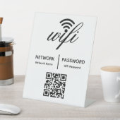 Aangepaste gepersonaliseerde QR-code met WiFi-wach Reclamebord Met Voetstuk (Insitu)