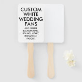 Aangepaste gepersonaliseerde RECHTHOEK WITTE BRUIL Handwaaier (Voorkant en achterkant)